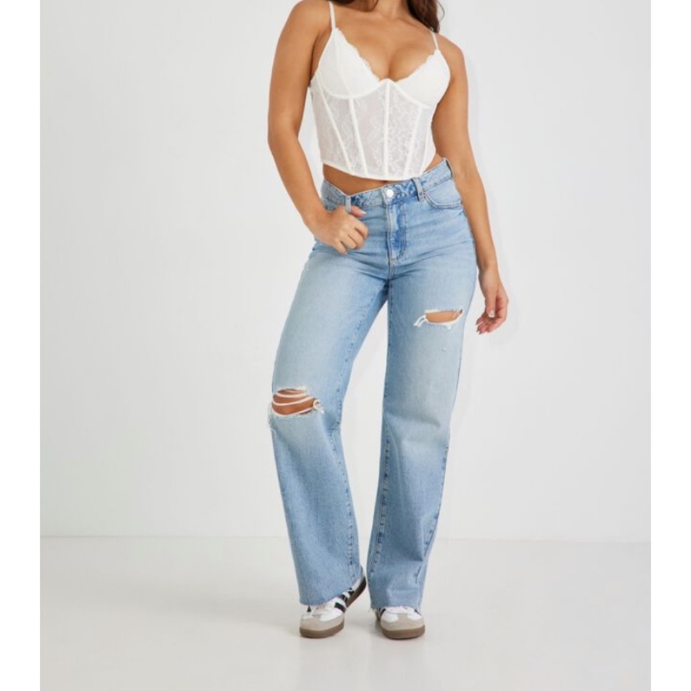 Garage Wide Leg Jeans - Maddie Blue